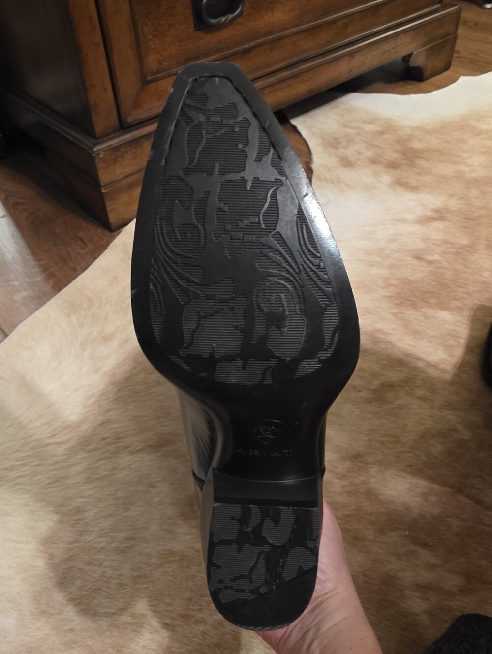 Ariat Women Taytum X Toe Western Boot Glossy Black, Size 7.5, NWOT - Picture 6 of 16